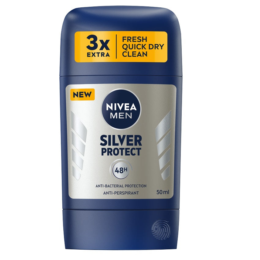 nivea nivea антиперспирант стик эффект хлопка Nivea Стик-антиперспирант Men Silver Protect 50мл