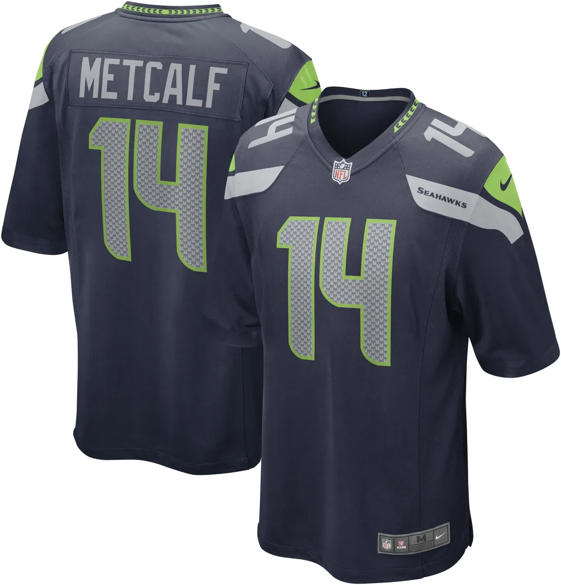 

Футбольная майка Nike "SEATTLE SEAHAWKS NIKE GAME JERSEY METCALF 14", цвет College Navy