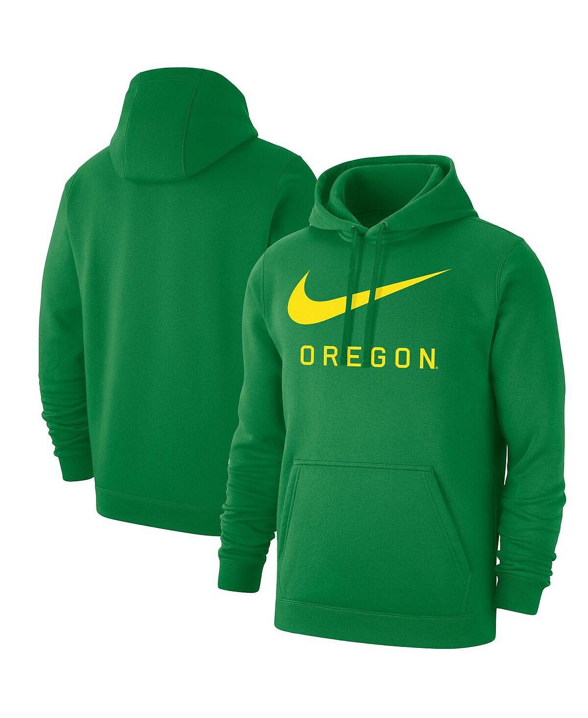 

Мужская худи с капюшоном green oregon ducks big swoosh club Nike, зеленый