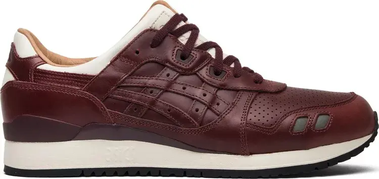 Кроссовки packer shoes x j.crew x gel lyte 3 '1907 collection oxblood' Asics, красный