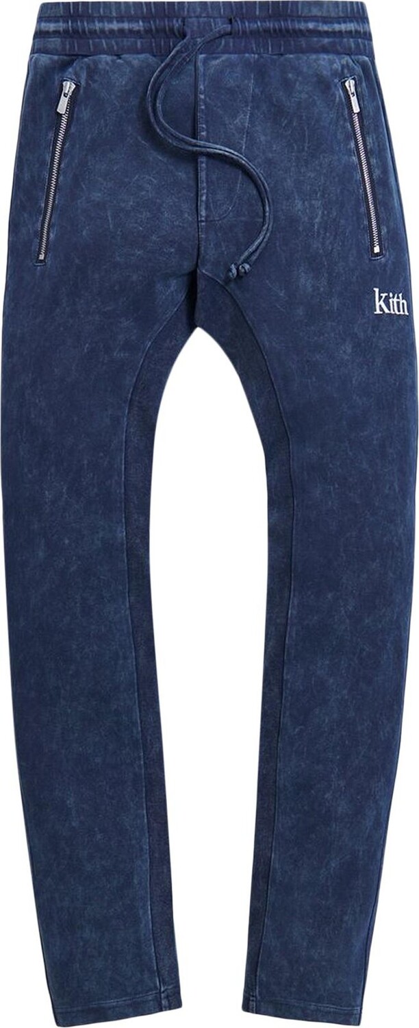 

Спортивные брюки Kith Bleecker Crystal Wash Sweatpant 'Dark Navy', синий