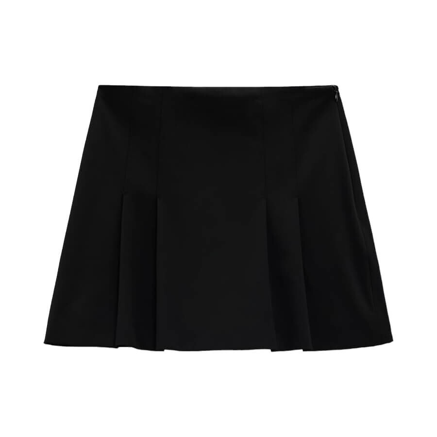 

Юбка-шорты Zara Box Pleat, черный