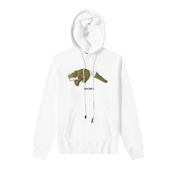 

Худи Palm Angels Croco Hoodie 'White/Green', белый