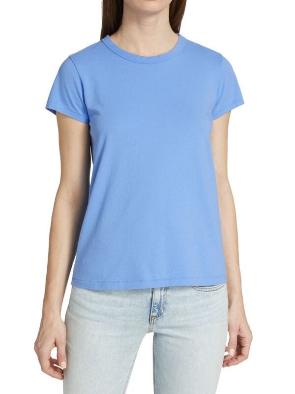 

Футболка Rag & Bone с краской для одежды, retro blue
