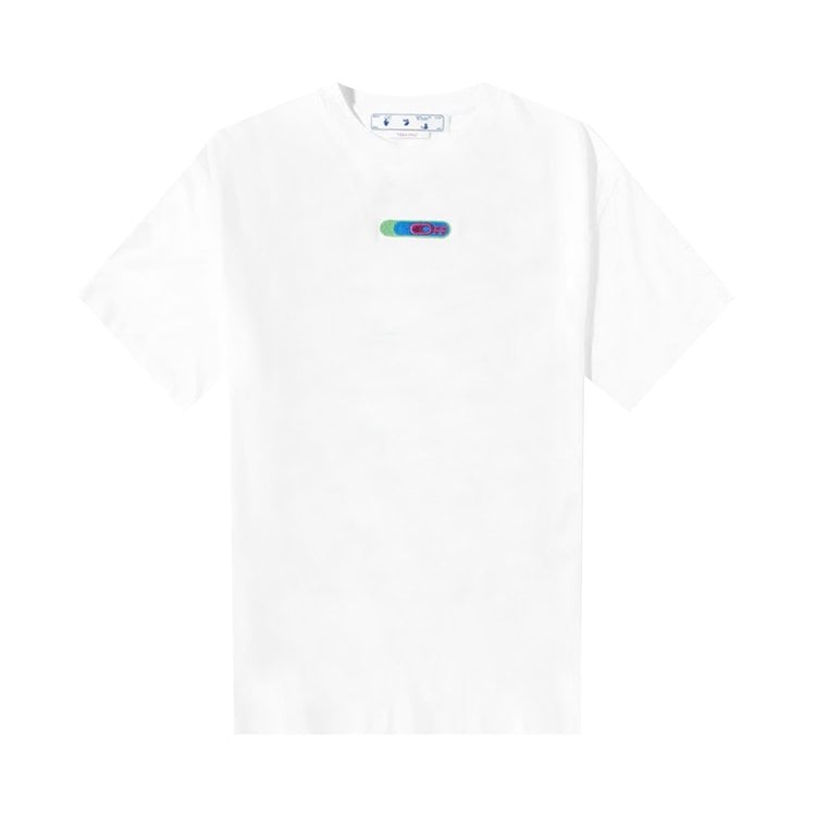 Футболка Off-White Weed Arrows Over Skate Tee 'White/Green', белый - фото