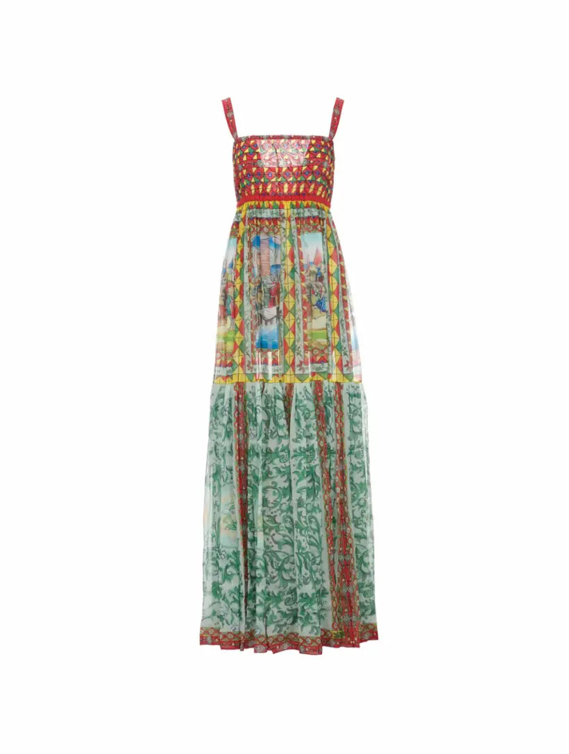 

Платье макси с принтом Dolce&Gabbana