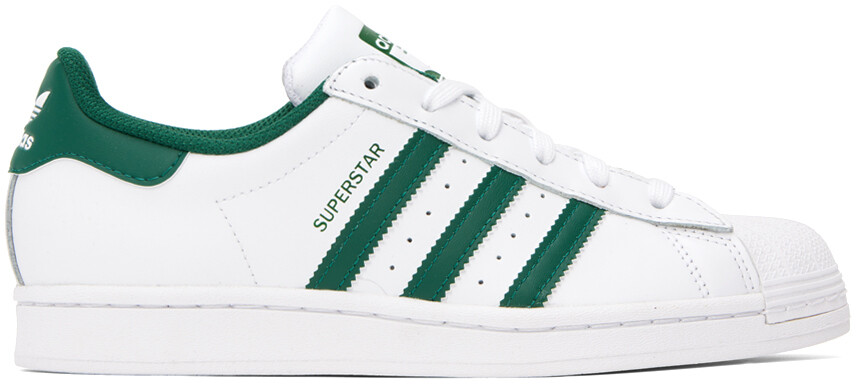 

Бело-зеленые кроссовки Superstar adidas Originals