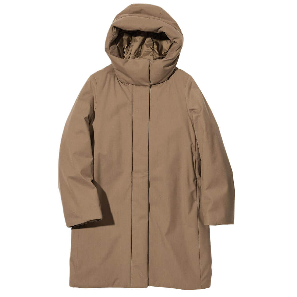 

Пальто Uniqlo Hybrid Down, коричневый