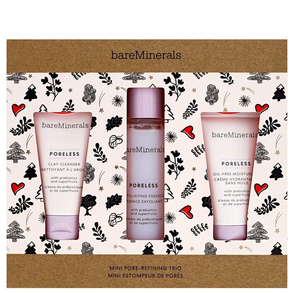 

bareMinerals Mini Pore-Refining Trio набор: очищающий крем для лица, 30 мл + нежная отшелушивающая жидкость, 50 мл + нежирный увлажняющий крем, 30 мл