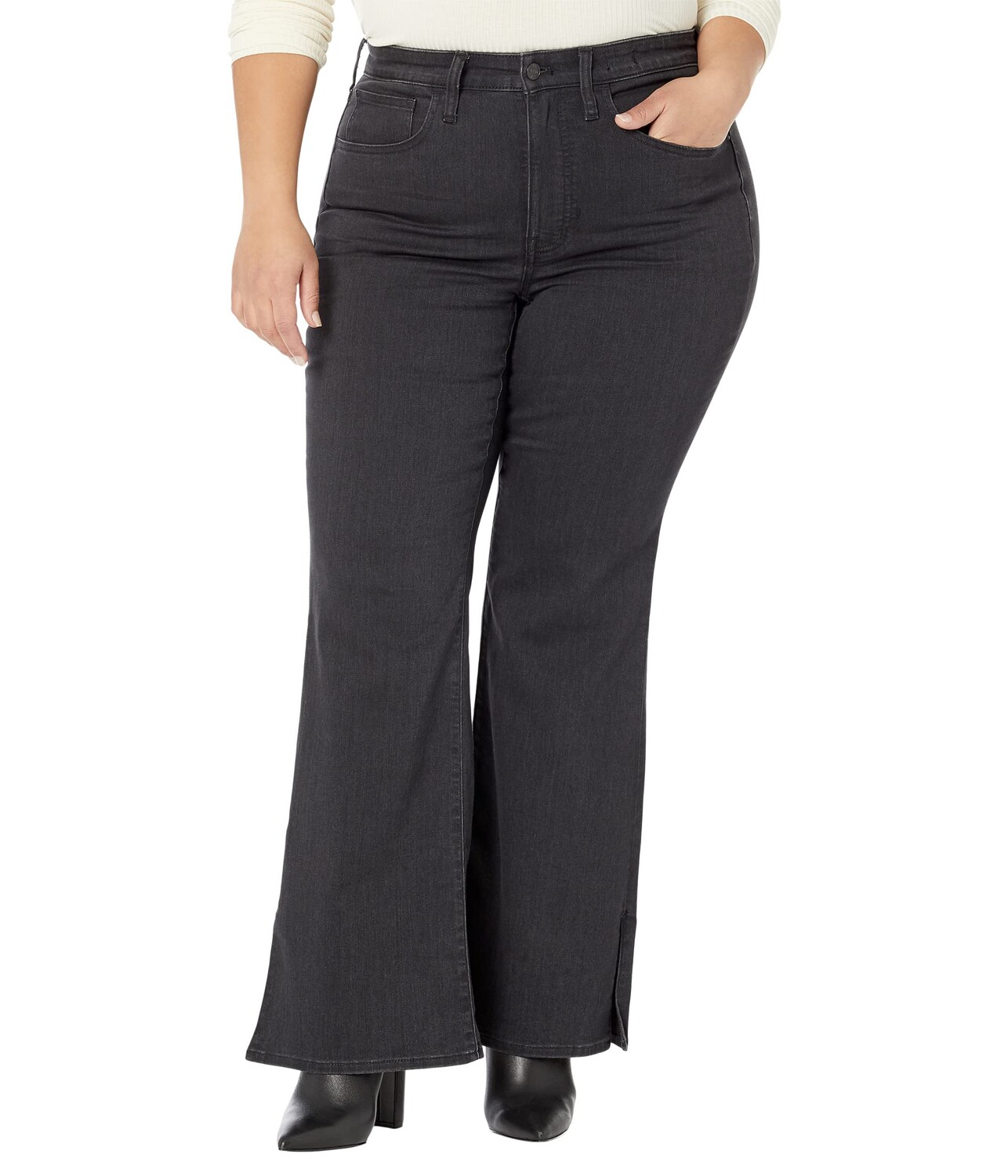 

Джинсы Madewell, Plus Skinny Flare Jeans with Slit Hem in Bellhaven Wash