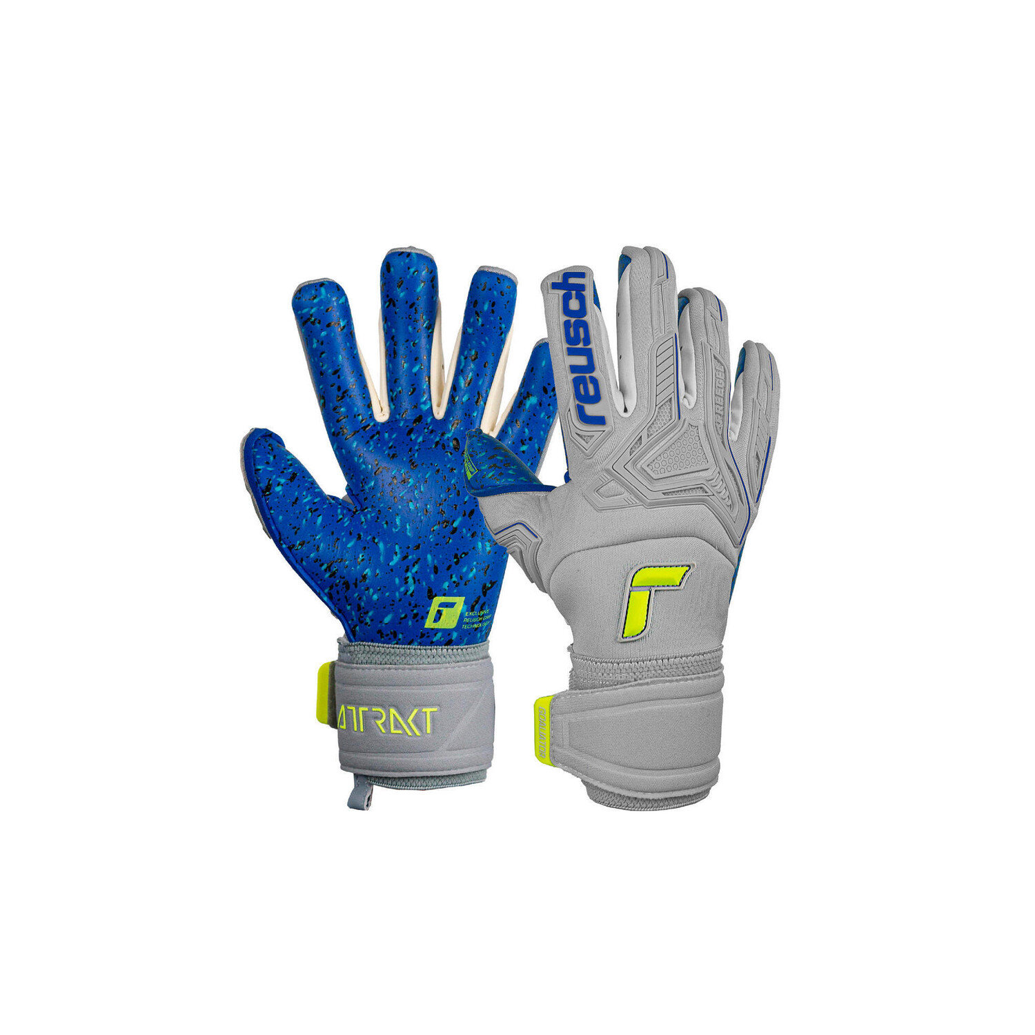 

Вратарские перчатки Reusch Attract Freegel Fusion Goaliator, серый/серо-голубой/серый