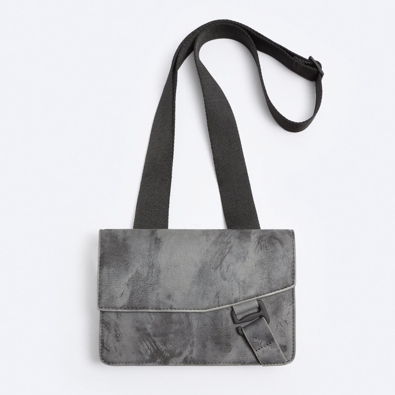 

Мужская сумка Zara Mini Crossbody With Printed Handle, серый