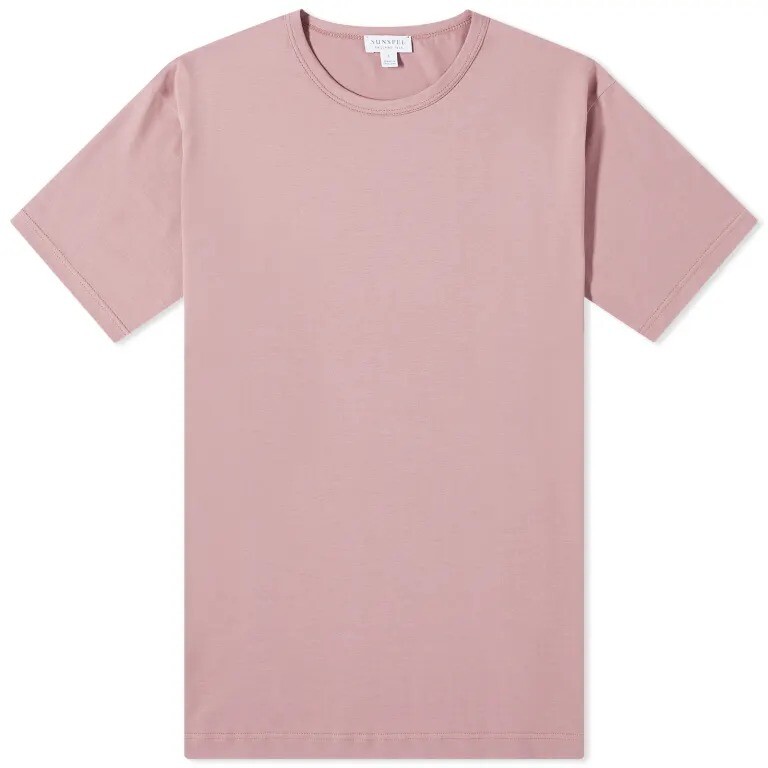 

Футболка Sunspel Classic Crew Neck, розовый