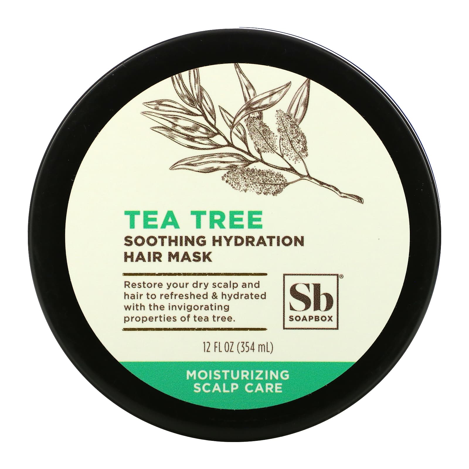 Успокаивающая Увлажняющая Маска Soapbox для волос, с чайным деревом, 354 мл