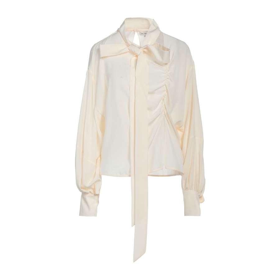 Блуза Victoria Beckham Silk, кремовый