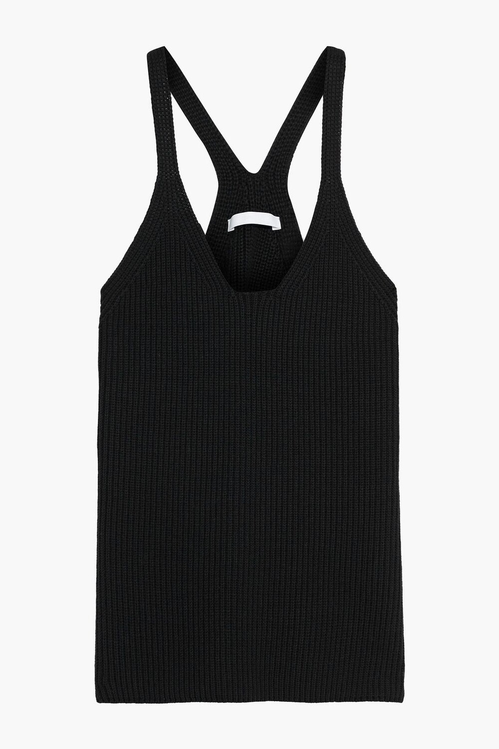 

Майка из хлопка в рубчик HELMUT LANG, черный
