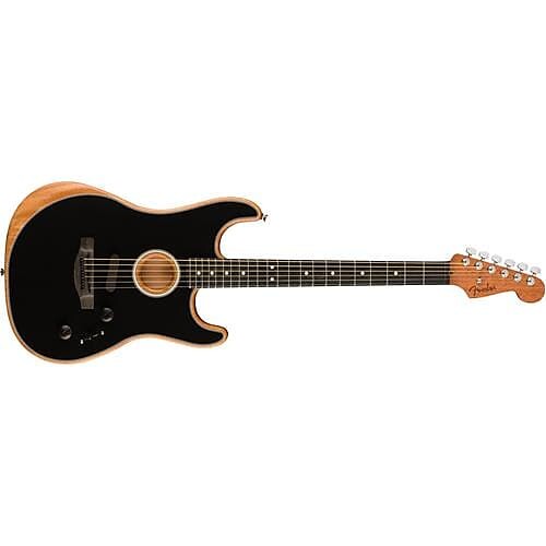 

Акустическая гитара Fender American Acoustasonic Stratocaster Acoustic Electric Guitar with Deluxe Gig Bag, Ebony Fingerboard, Black