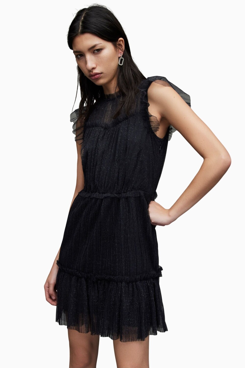 

Allsaints Perri черное платье All Saints, черный