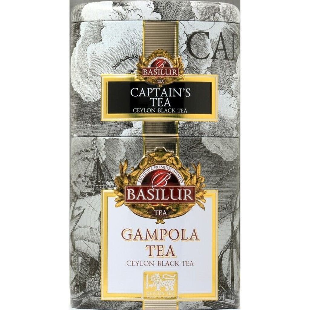 

Basilur-Уникальная коллекция чая 2 в 1 CAPTAIN'S & GAMPOLA банка 100 г
