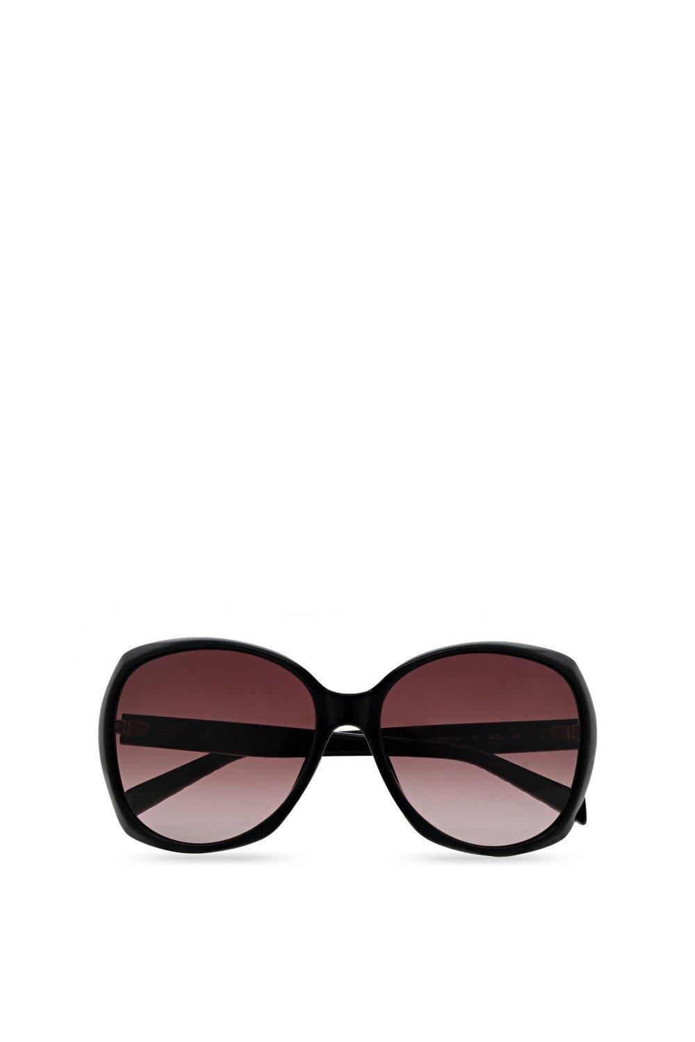 KM5055 Солнцезащитные очки Karen Millen, черный пляжная рубашка из вискозы с принтом tile karen millen мультиколор
