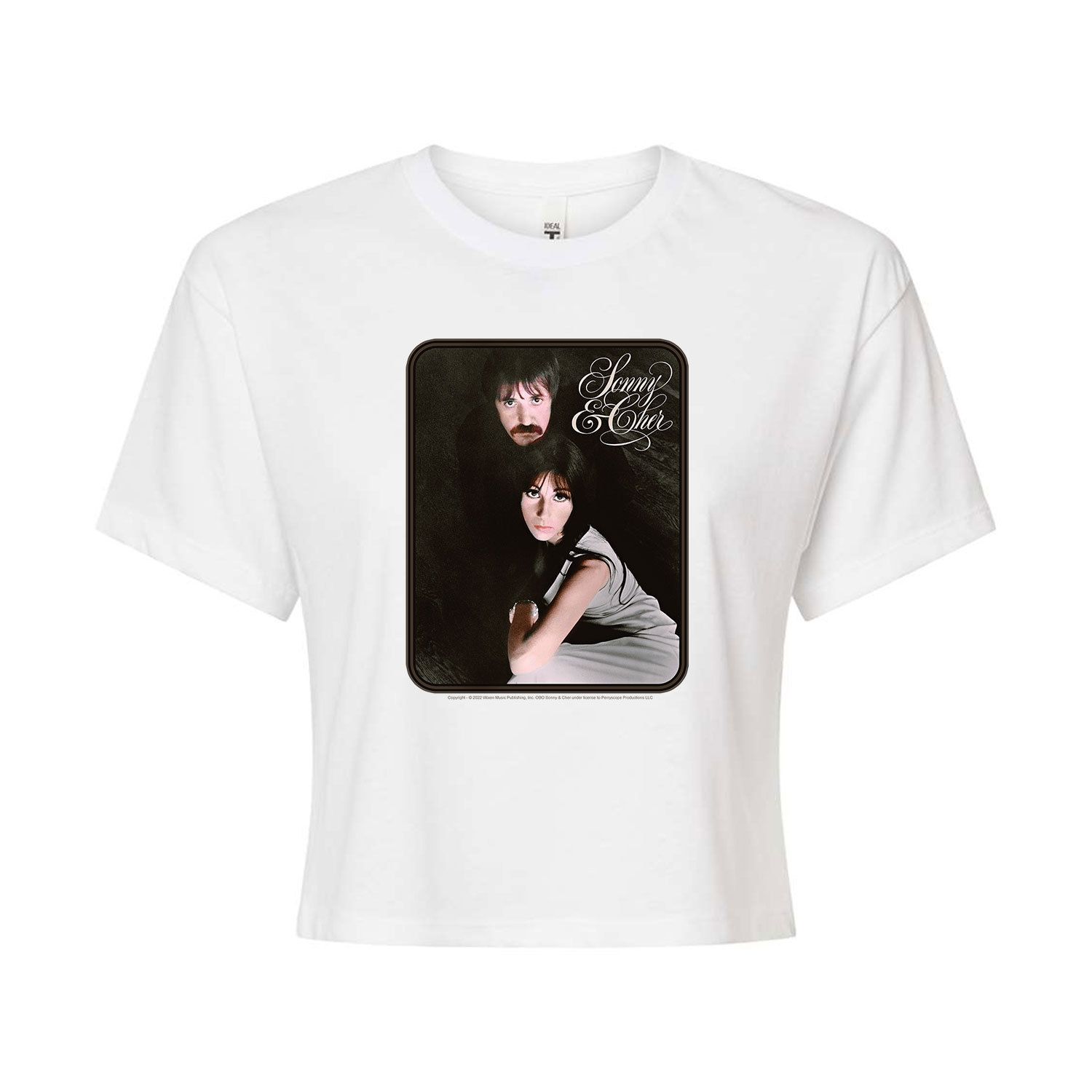 Укороченная футболка с рисунком Sonny & Cher для юниоров Licensed Character, белый