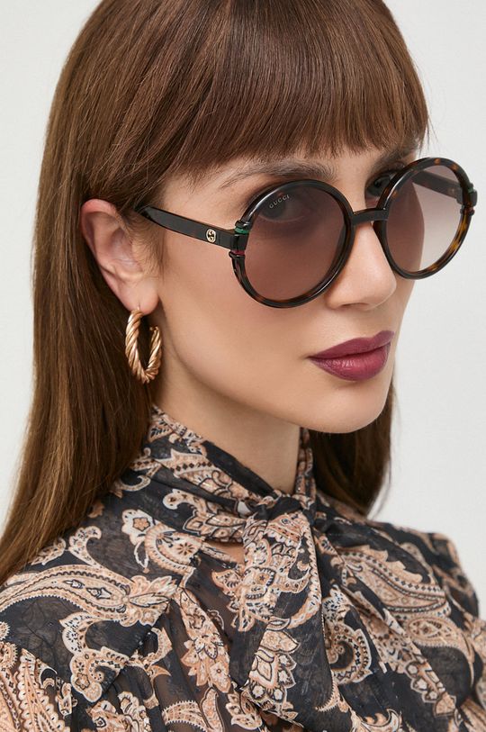 Солнечные очки Gucci, коричневый