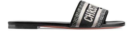 

Мюли Dway из хлопка с вышивкой Dior, черный
