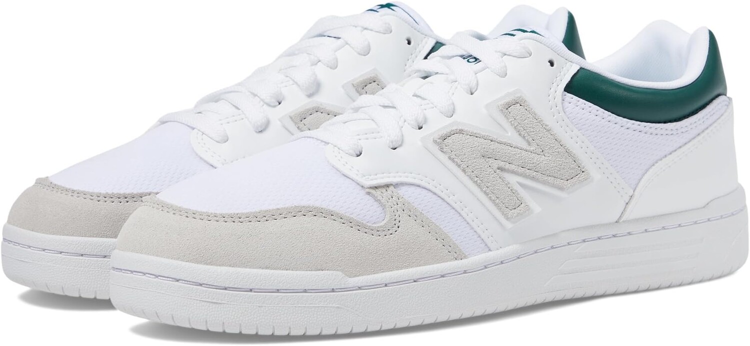 

Кроссовки BB480L v1 New Balance, цвет White/Nightwatch Green