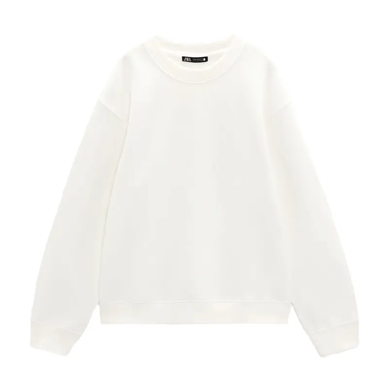 

Толстовка Zara Minimalist, желтовато-белый