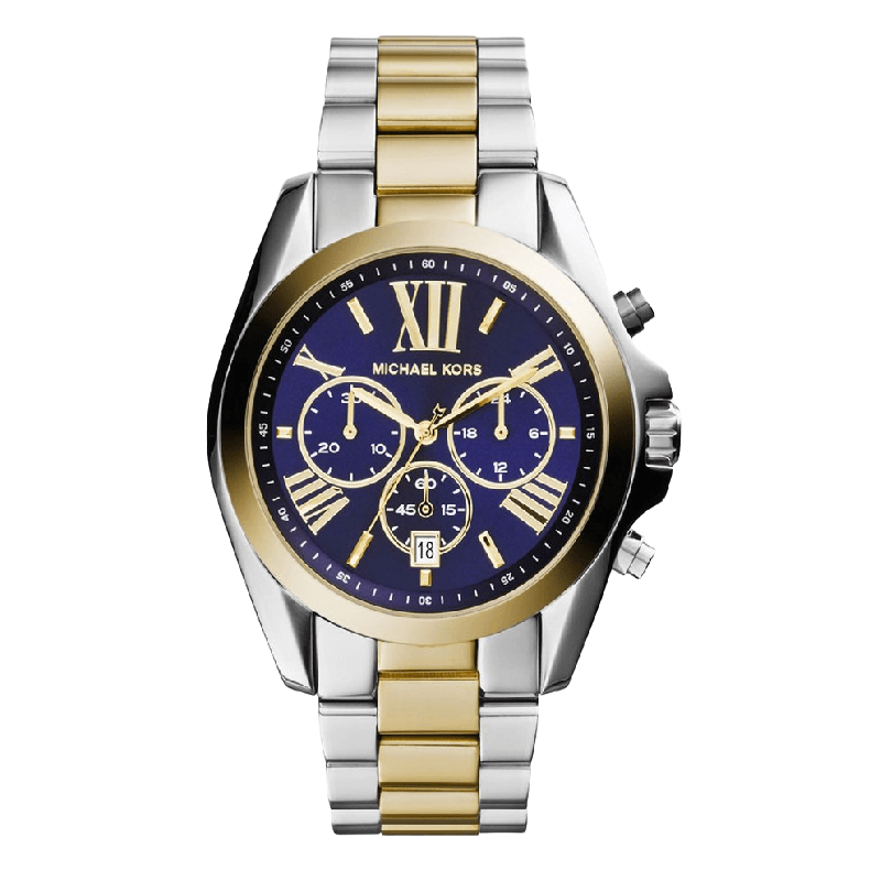 Часы наручные Michael Kors Bradshaw c хронографом, серебристый / золотой цена и фото