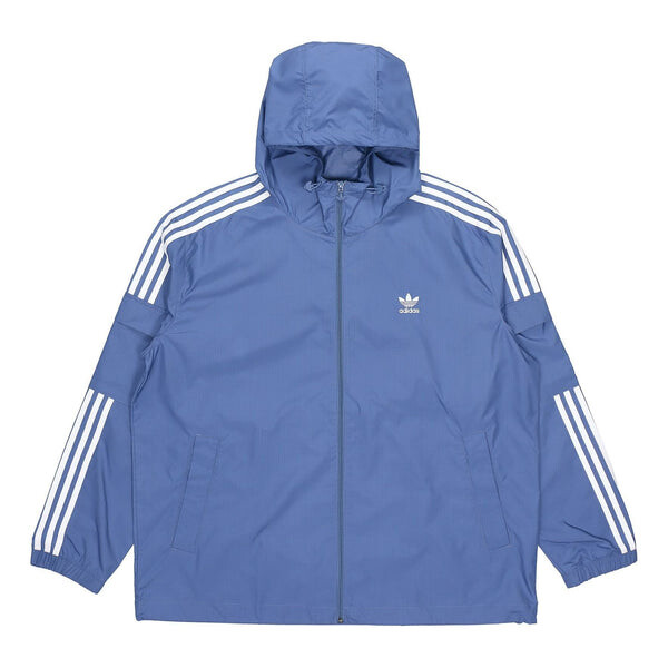 

Куртка Adidas originals 3-stripes Wb Fz Woven Hooded Blue, Синий