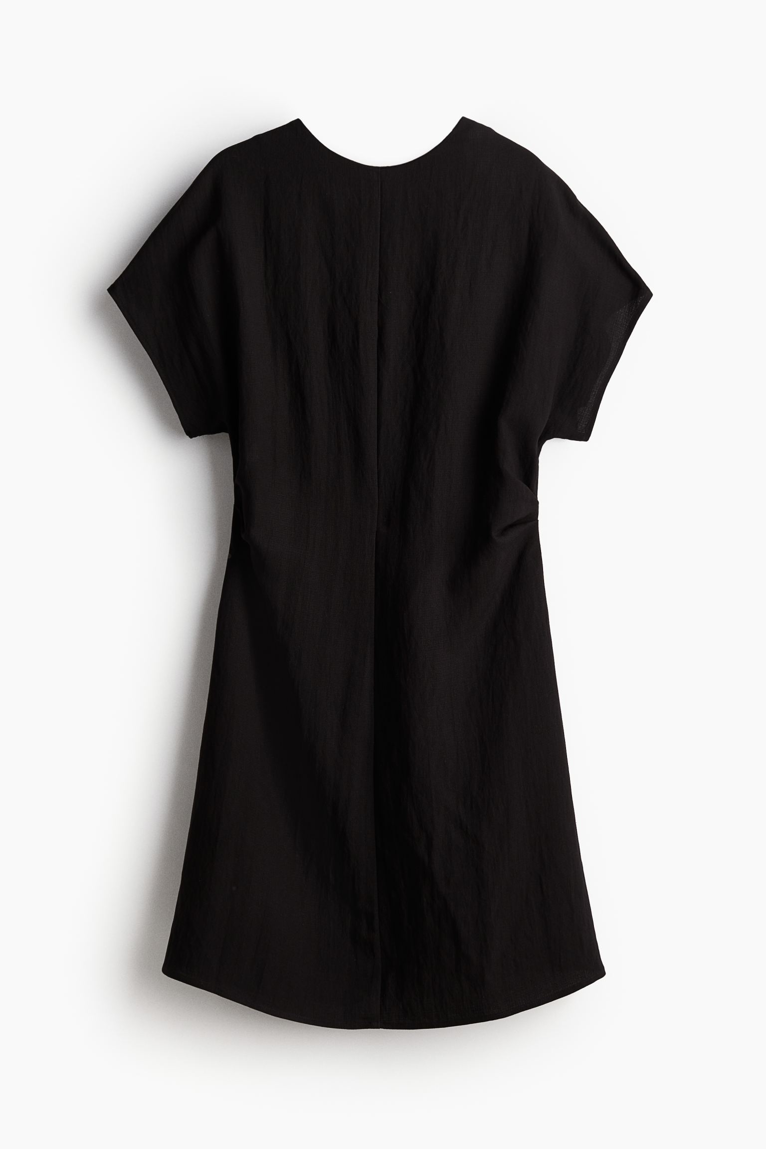 Платье H&M Tapered-waist, черный короткое платье со складками trendyol бургундия