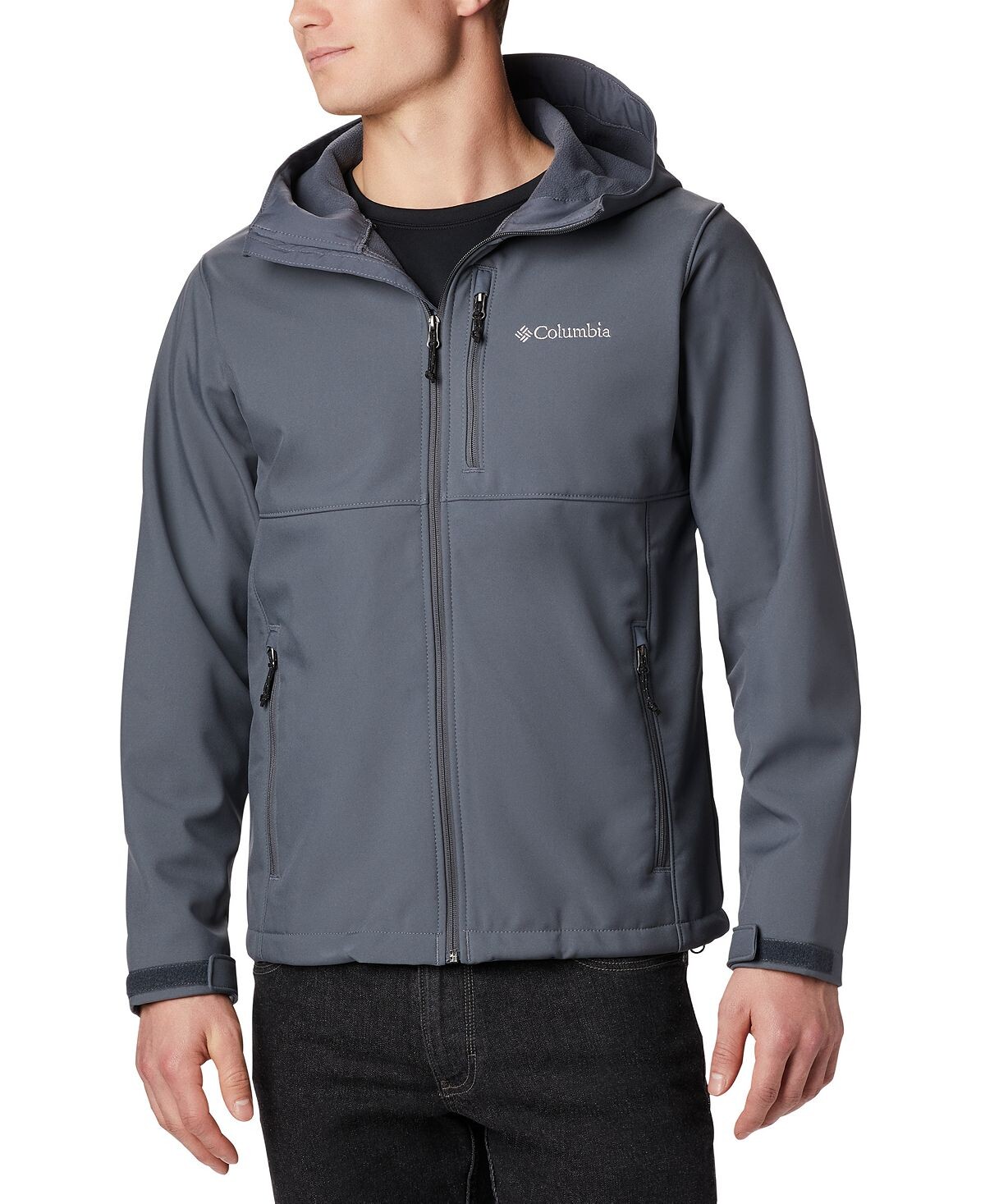 

Мужская эластичная водонепроницаемая куртка ascender comfort softshell с капюшоном Columbia, Серый