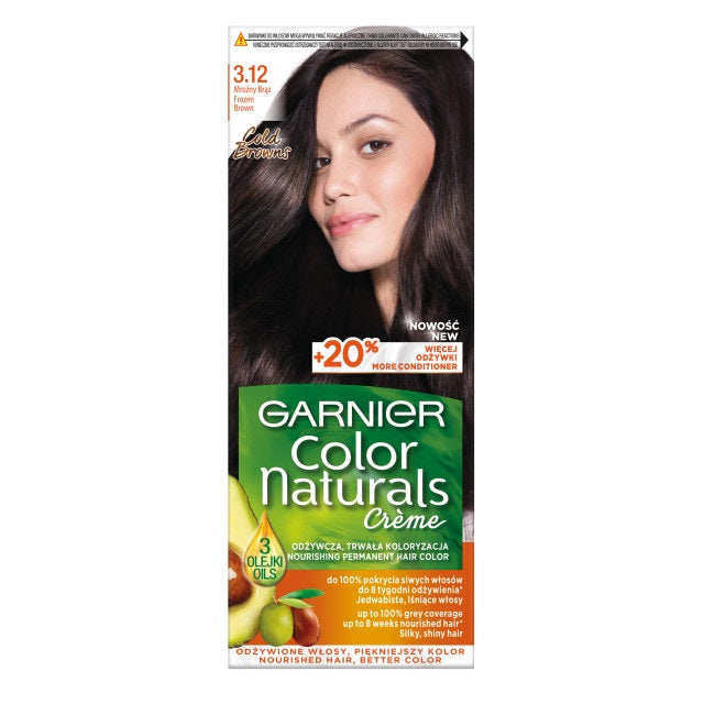 цена Garnier Крем-краска для волос Color Naturals Creme 3.12 Морозный коричневый