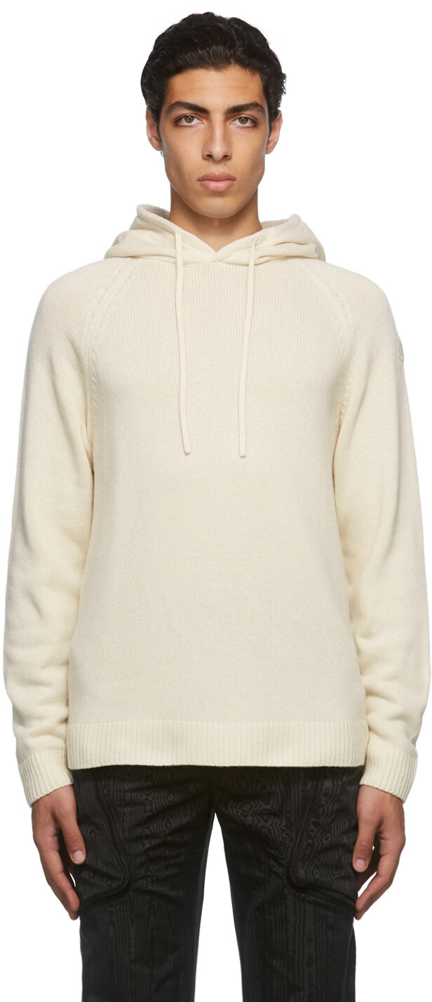 

2 Moncler 1952 Бежевая кашемировая толстовка с капюшоном Moncler Genius, Бежевый