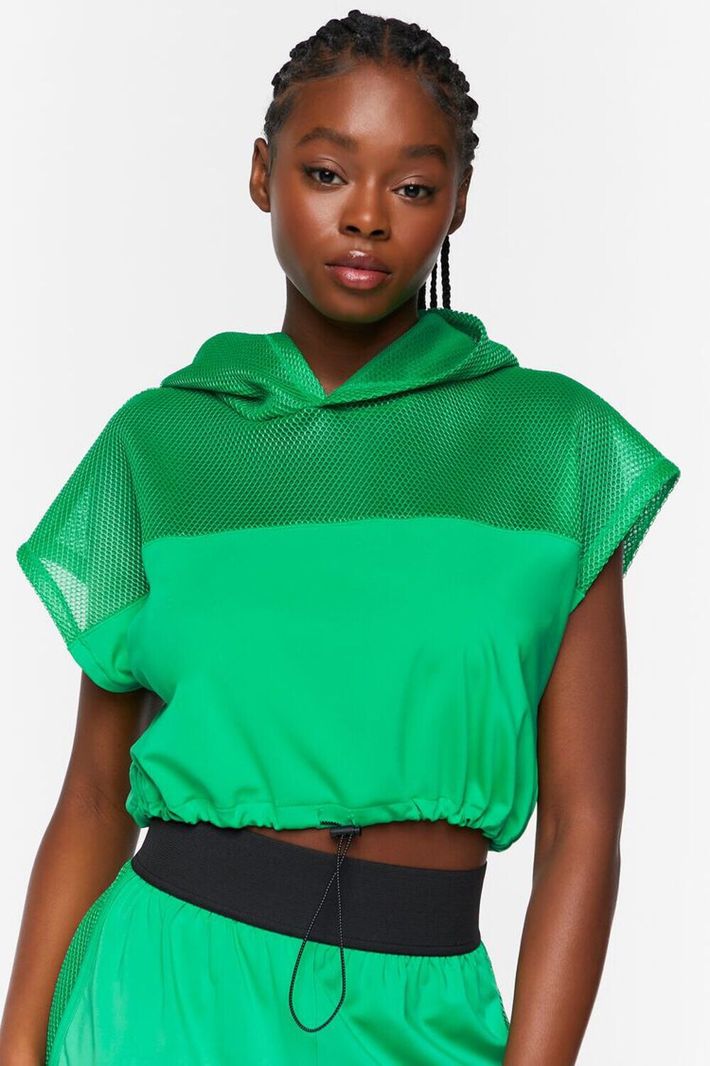 

Топ Active Mesh Panel со шнурком Forever 21, зеленый