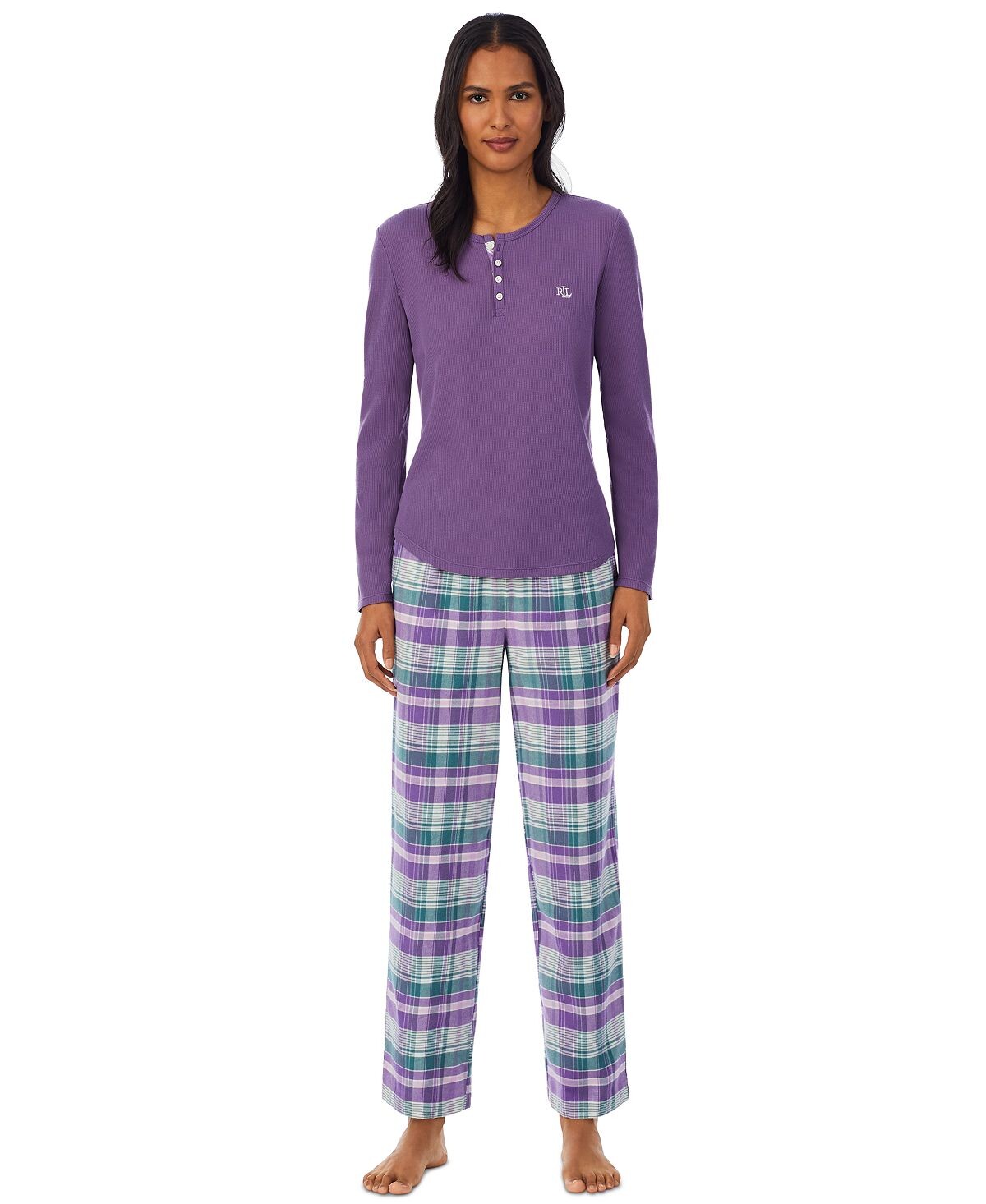 

Пижамный комплект с длинными рукавами и брюками Lauren Ralph Lauren, мульти