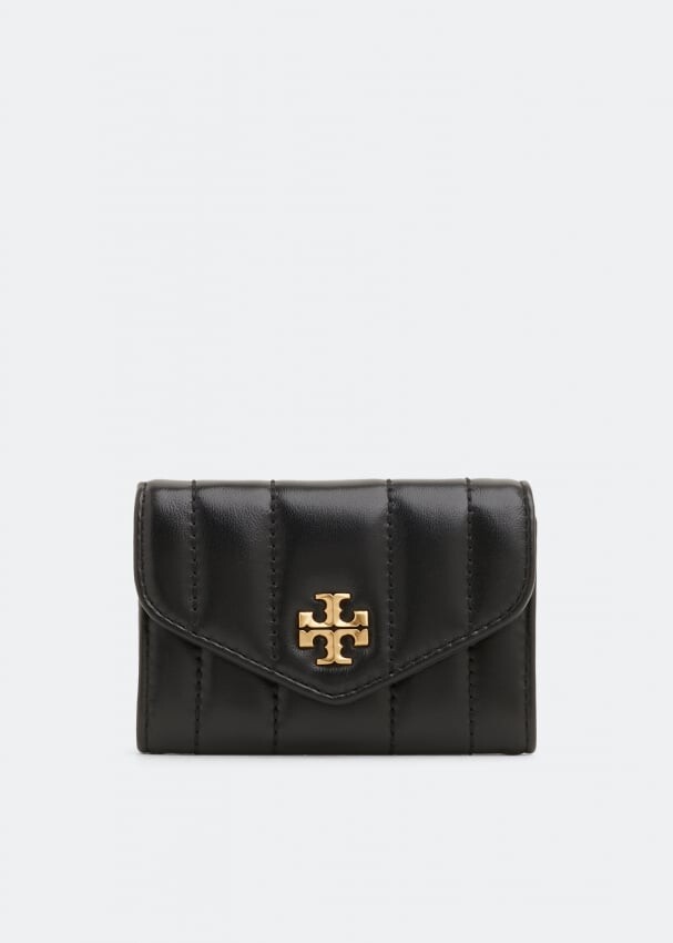

Картхолдер TORY BURCH Kira quilted flap card case, черный