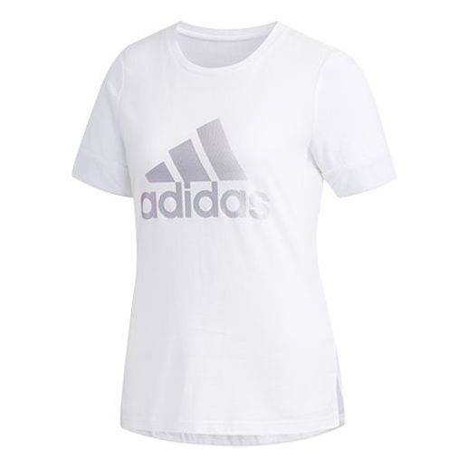Футболка Adidas Sports Stylish Short Sleeve White, Белый medical white coat long short sleeve women