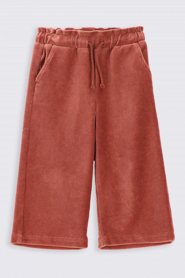 цена Вельветовые брюки Coccodrillo коричневый тип CULOTTE