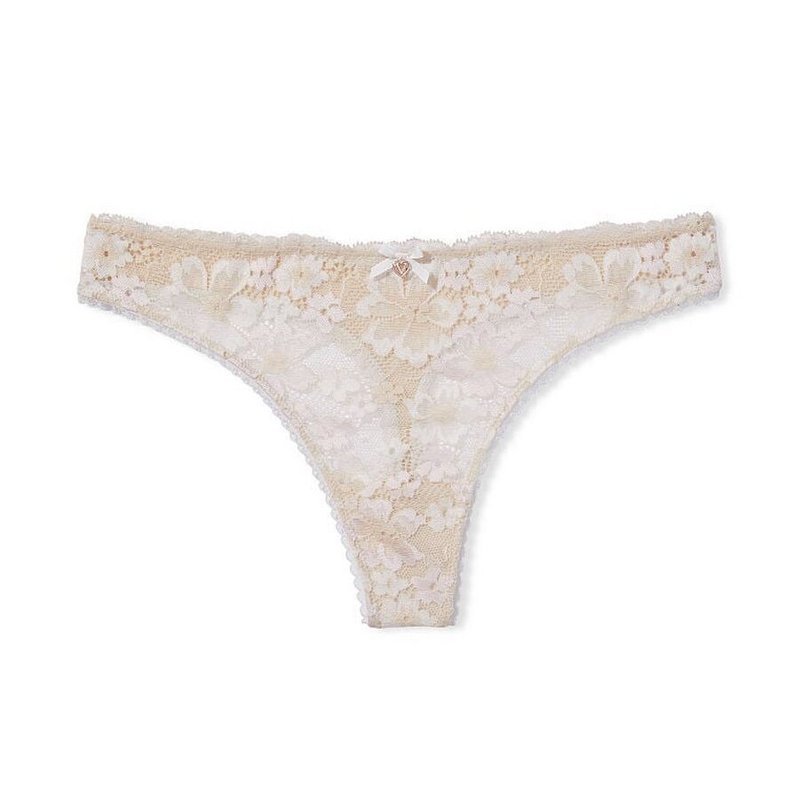 

Стринги Victoria's Secret Body By Victoria Lace Front, светло-бежевый