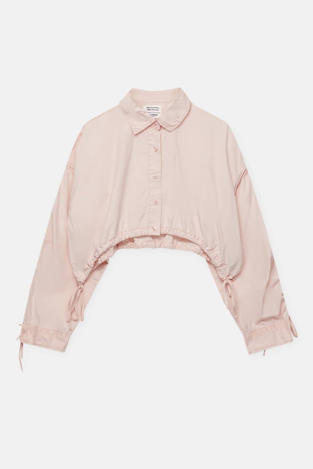 

Рубашка Pull&Bear Cropped Poplin, розовый
