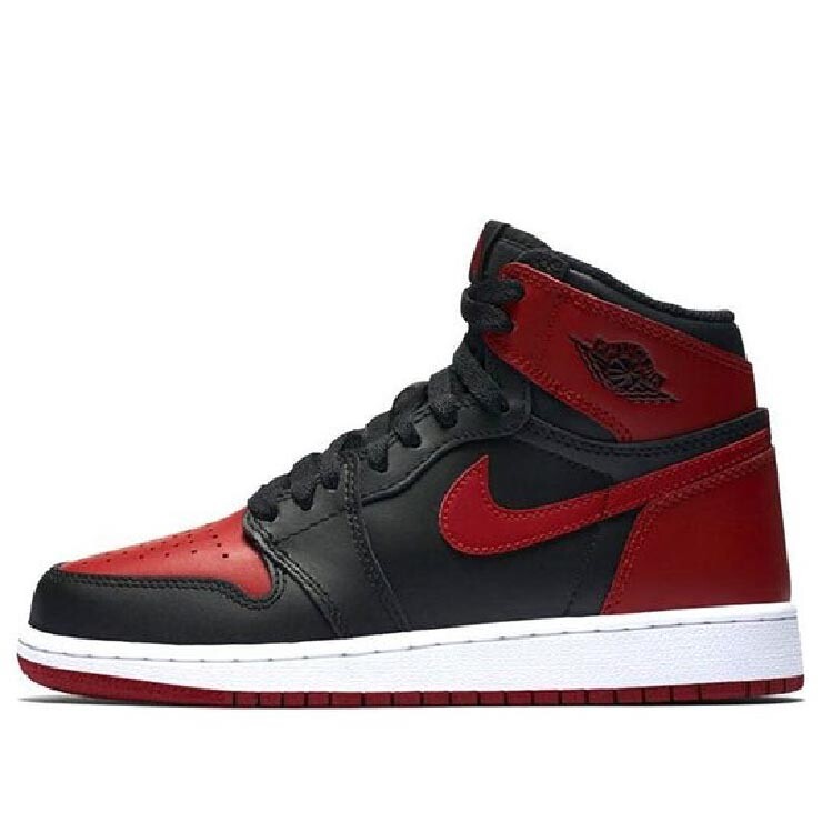 

Кроссовки Air Jordan 1 Retro High OG GS Bordeaux, красный/белый/черный