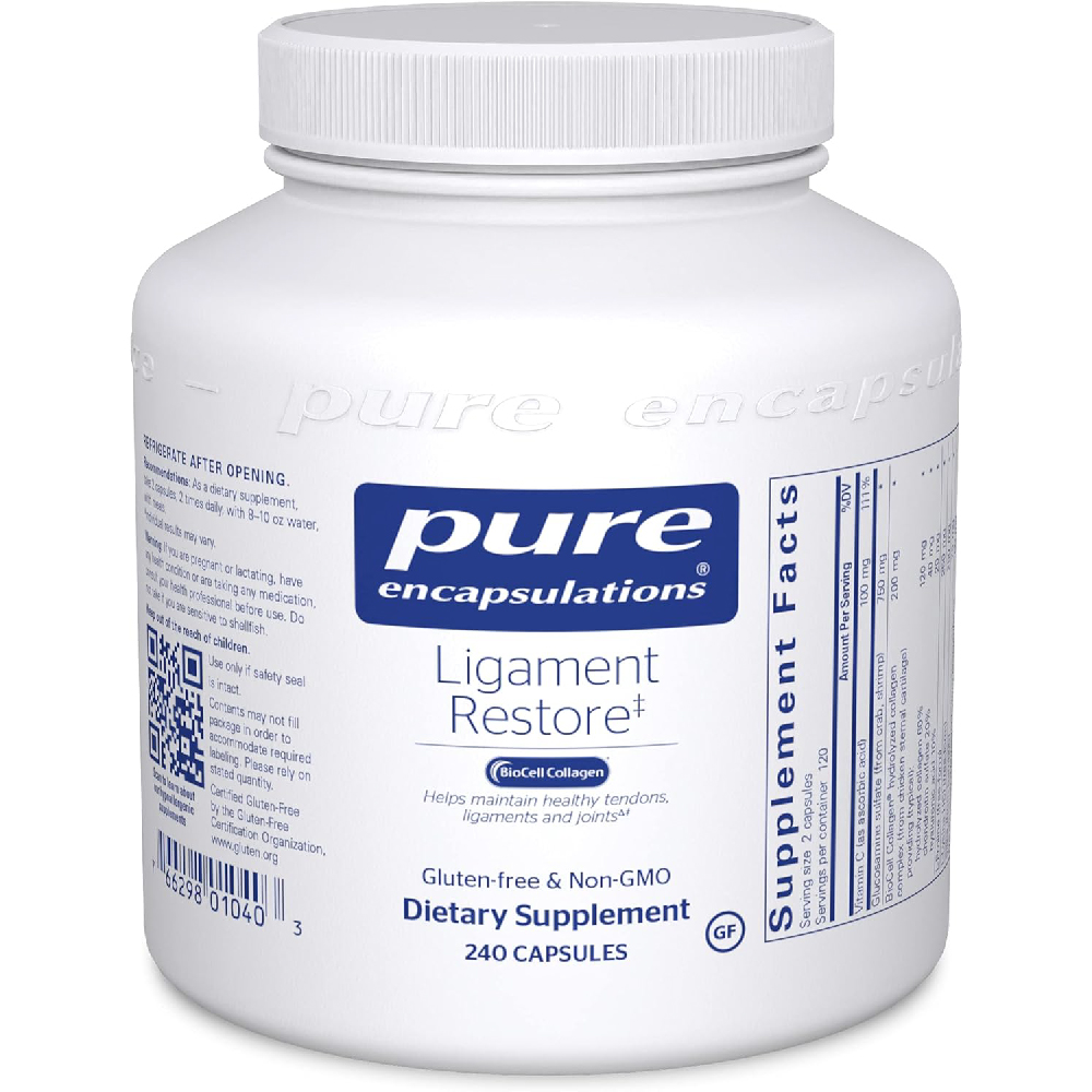 Мультивитамин Pure Encapsulations Ligament Restore, 240 капсул 2 упаковки энимал флэкс 44 pack для суставов и связок