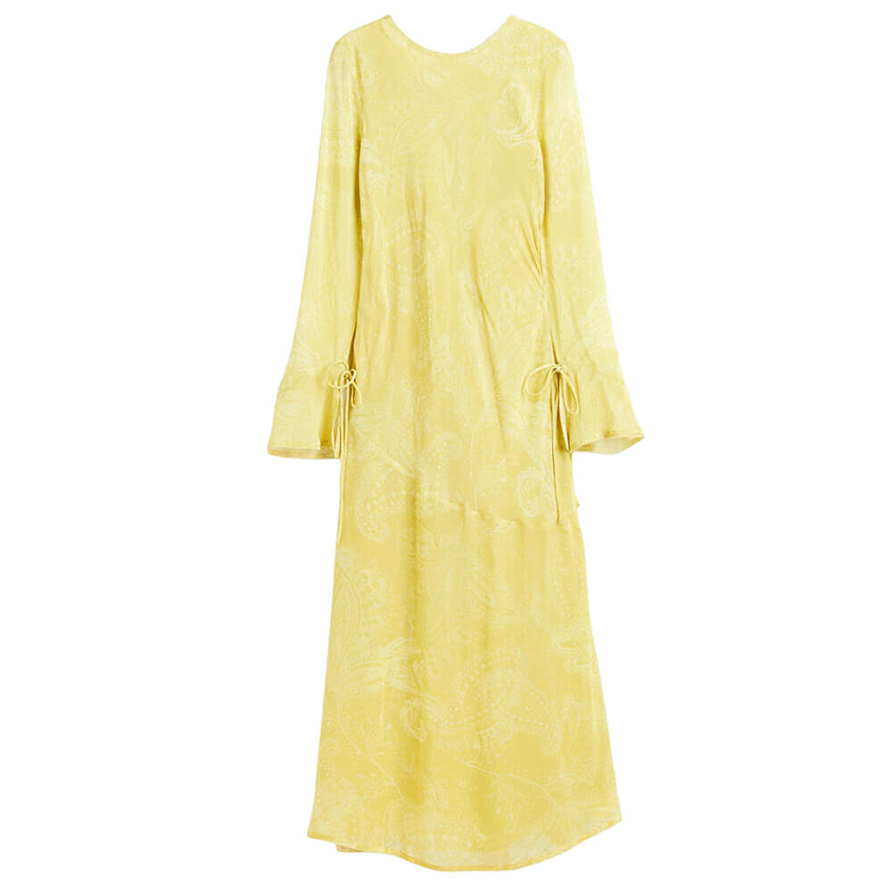 

Платье H&M Patterned Chiffon, желтый/белый узор