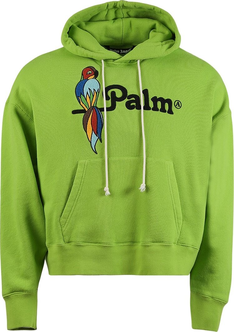

Худи Palm Angels Parrot Hoody 'Lime Green/Black', зеленый
