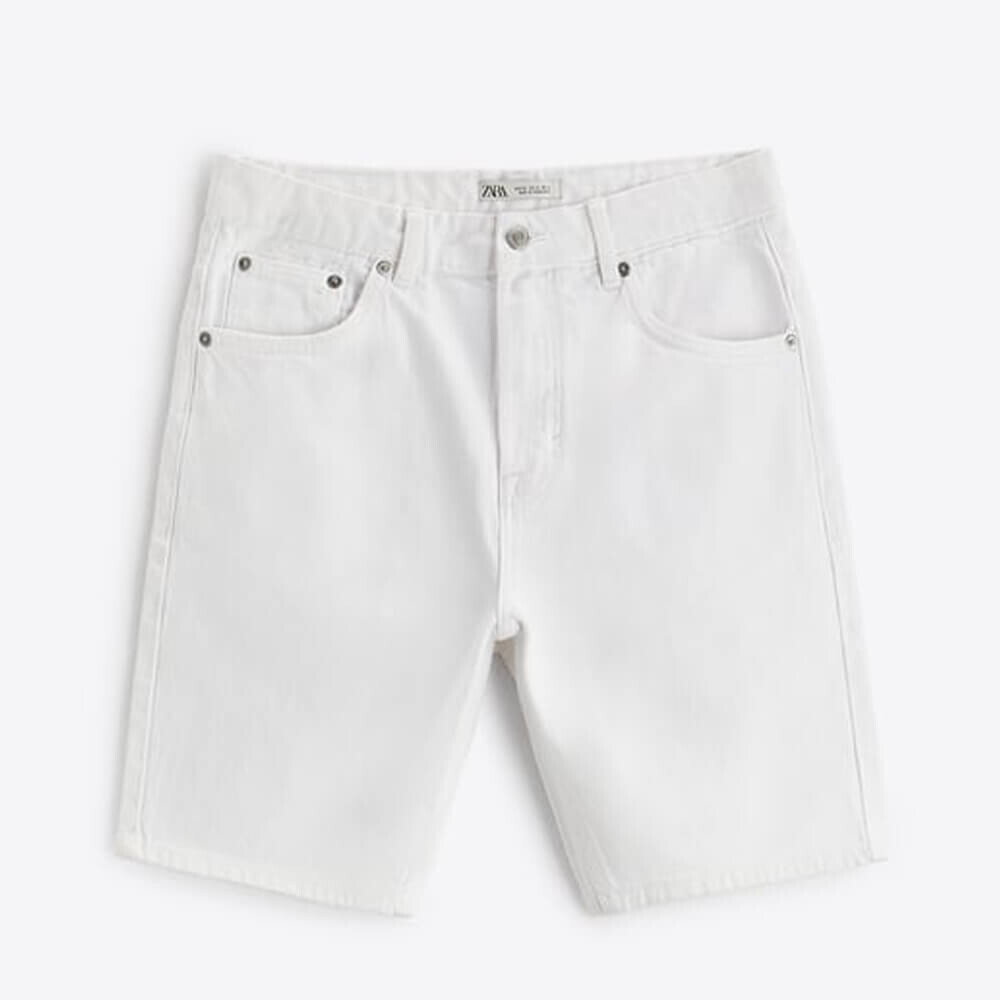 

Шорты Zara Basic Coloured Bermudas, белый