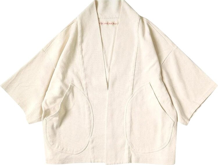 

Кардиган Kapital Heavy Waffle Knit Baja Samu Cardigan Ecru, кремовый
