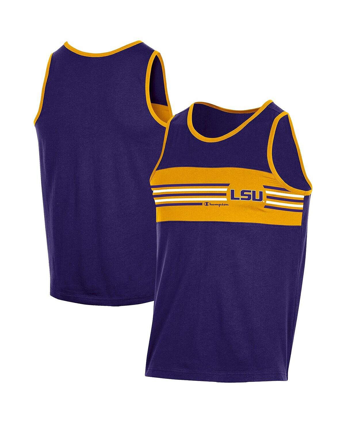 

Мужская фиолетовая майка lsu tigers с цветными блоками Champion, фиолетовый