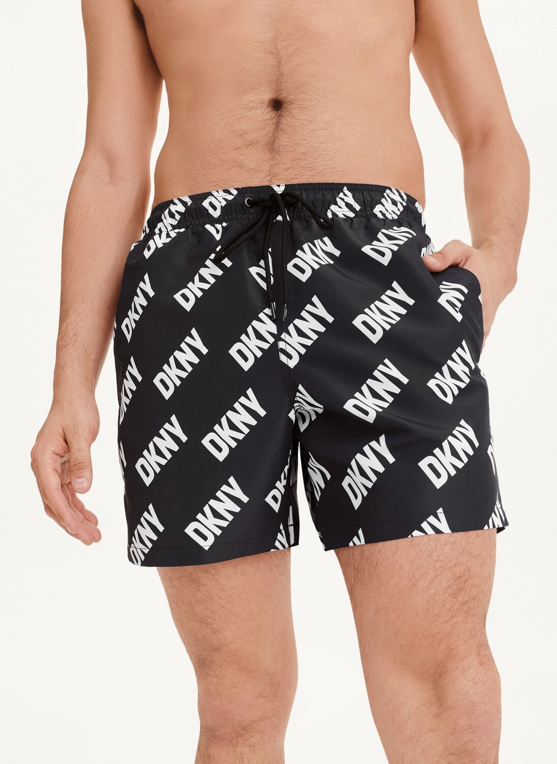 

Шорты для плавания с логотипом по всей поверхности DKNY